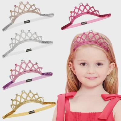 "Sweet Princess Glitter Rhinestone Headband - Fashion Hair Accessory for Babies & Children"