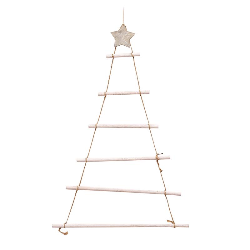 Wooden Triangle Christmas Tree Ornaments - Mall Window Display Decoration Props
