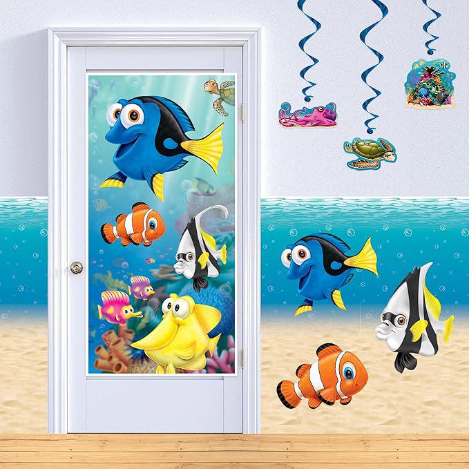 Clownfish Ocean Animals Door Banner - Party Celebration Polyester Curtain Decoration