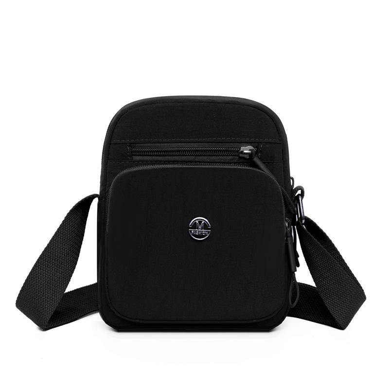 Lightweight Women's Shoulder Bag Solid Collor Mobile Phone Bag Waterproof Nylon Small Square Bag
