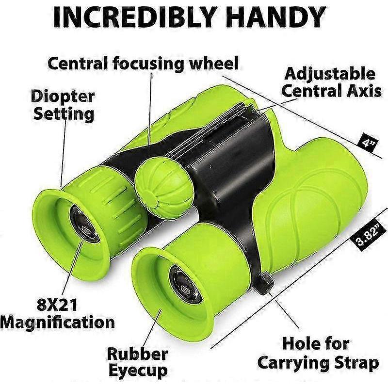 Kids Binoculars 8x21 Complete Set With Magnifying Glass for Boys and Grils