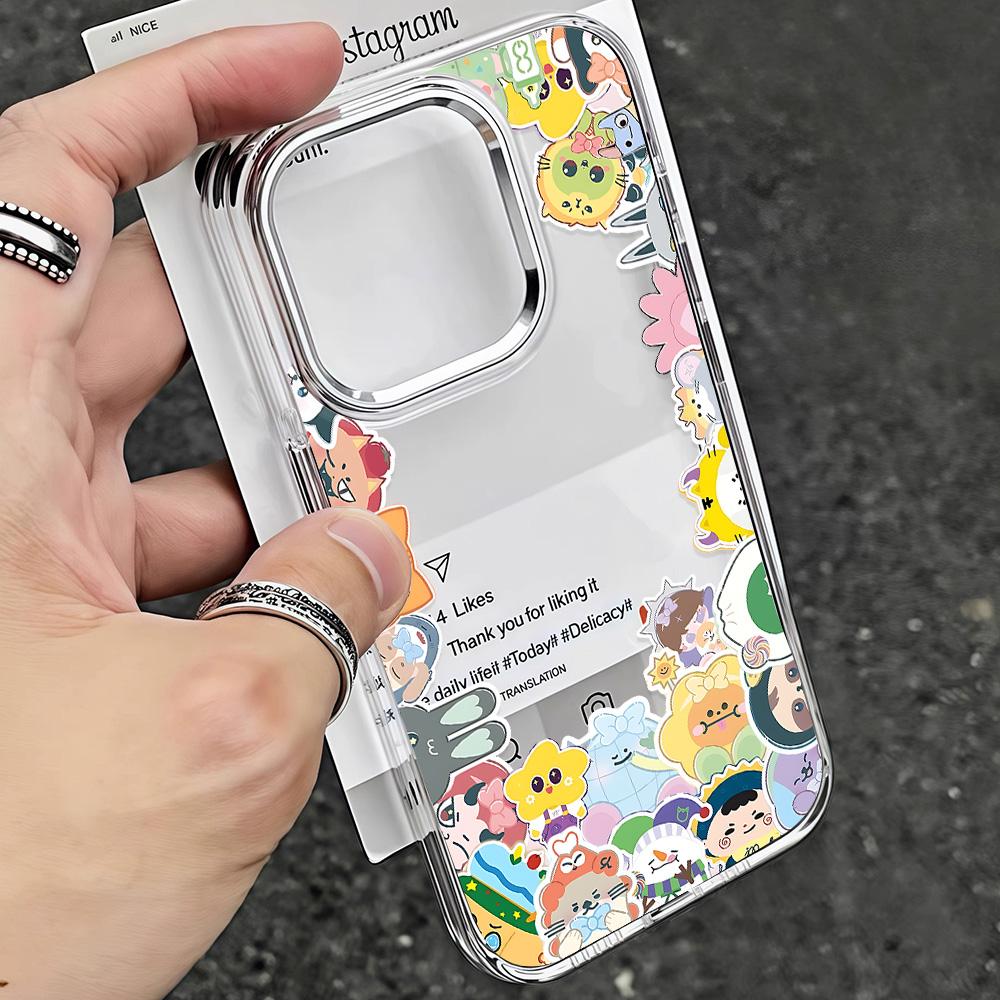 

Anime Mascot GMMTV Cute Phone Case For Samsung Galaxy S25 S24 S23 S22 S21 S20 Note20 FE Ultra Edge Plus 4G 5G Transparent Cover Samsung S9 Plus