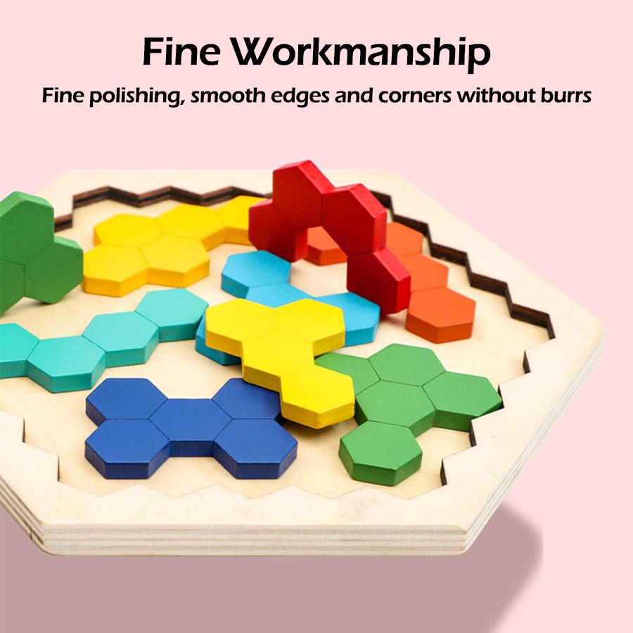 1 szt. Drewniane Puzzle Zabawki Edukacyjne Dla Dzieci Przedszkolne Tangram Tablica Gra Test IQ Mózgu Zabawki Montessori Prezenty