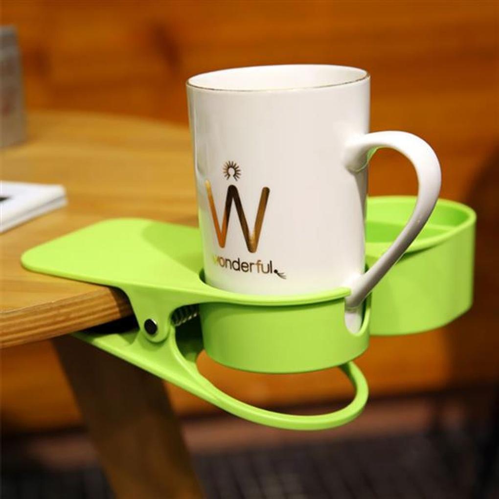 Tischbecherhalter mit Klemme (Grün) Büro Kaffeehalter