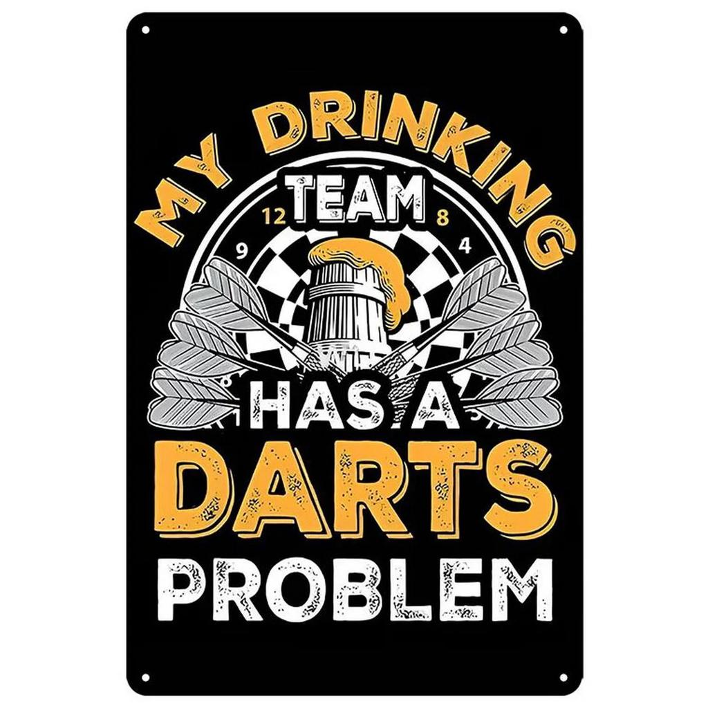 Metall Blechschilder Dartspieler Wanddekoration Plakette Vintage Kunst Poster Eisenmalerei für Man Cave Zuhause Café Spielzimmer Club Bar