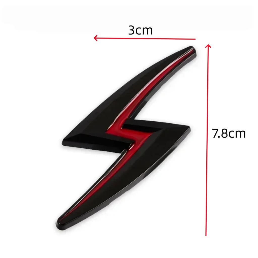 1Pc 3D Metal Lightning Logo Car Rear Trunk Side Fender Emblem Badge Sticker Car Decoration Accessories