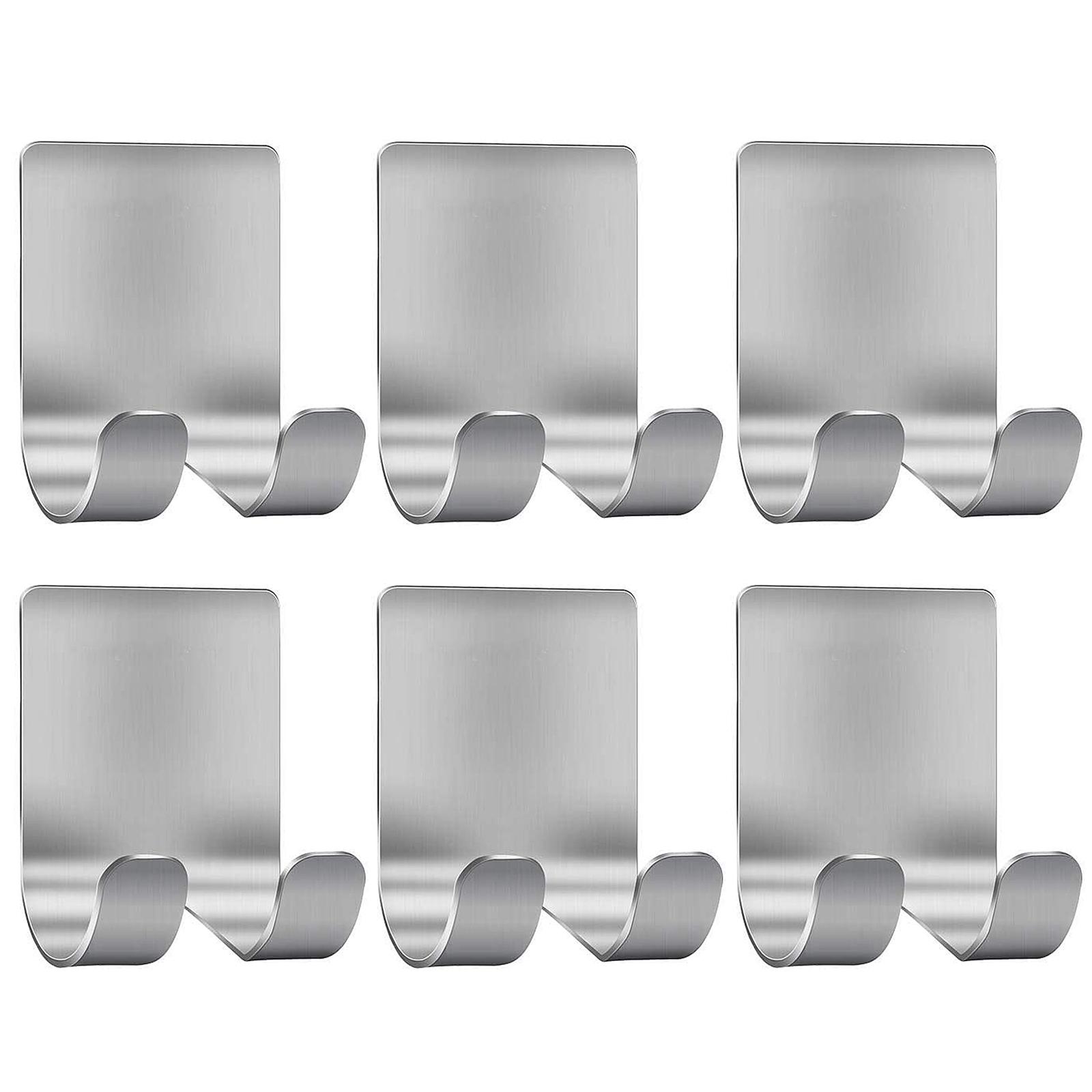 

6Pcs Razor Holder Stainless Steel Men Shaving Shaver Storage Hook No Drilling Multifunctional Shaver Hooks Bathroom Accessories