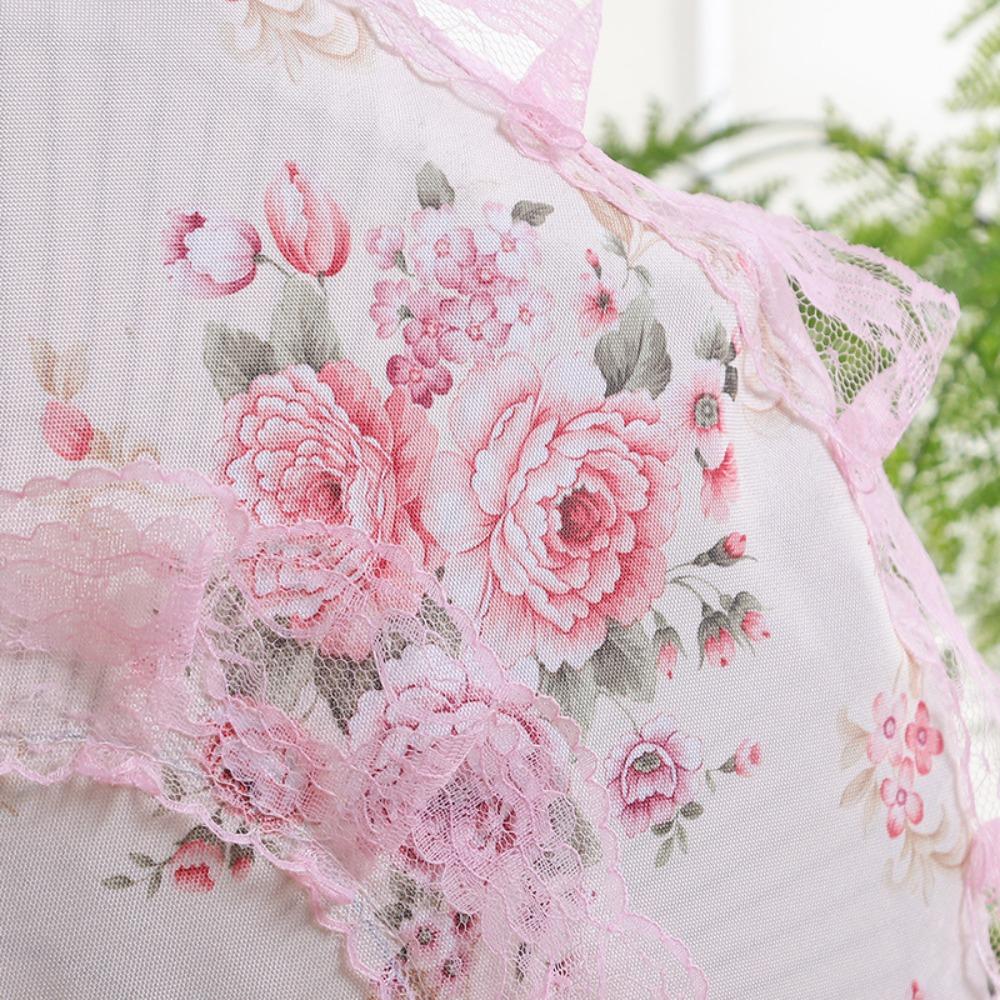 Pastoral Style Lace Electric Fan Cover Round Dust Prevention Fan Dust Cover Anti-pollution All-inclusive Protective Dust Cover