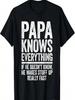 Papa Knows Everything If He Doesn't Know He Makes Stuff Up T-Shirt