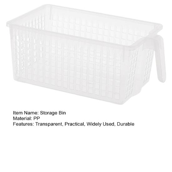 Storage Box with Handle Large Capacity Smooth Edge Burr Free Easy-to-Clean Stackable Plastic Storage Bin Food Storage Organizer