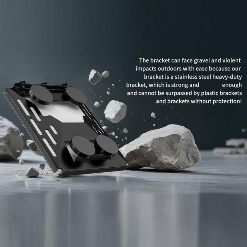 Universal Motorhome Boat Car Roof Mounting Bracket Magnetic Base Rustproof Metal Construction Tilted Water Drainage System