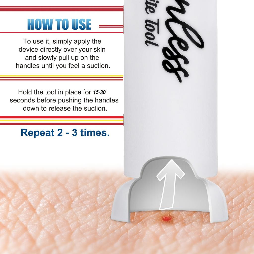 Sugverktyg, Giftborttagare - Insektsbett och Bi-/Getingstick, Naturlig lindring av insektsbett, Kemikaliefri Singel