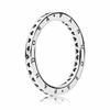 Pandora Symbol of Love, Intertwined Hearts, 925 Silver Ring, Same Style for Men and Women, Couple Model, Silver ZT-0005