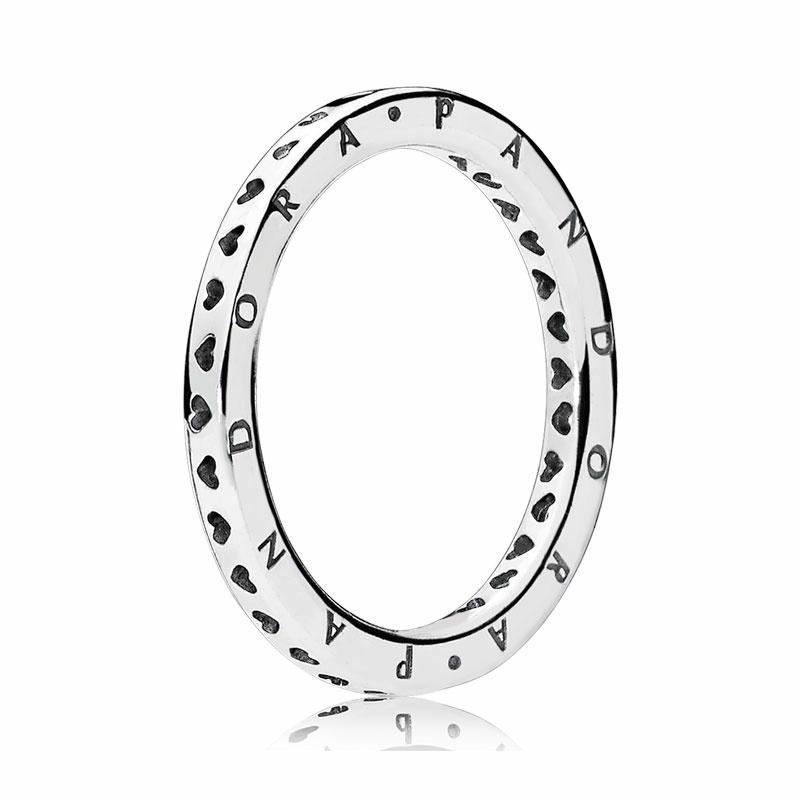 Pandora Symbol of Love, Intertwined Hearts, 925 Silver Ring, Same Style for Men and Women, Couple Model, Silver ZT-0005