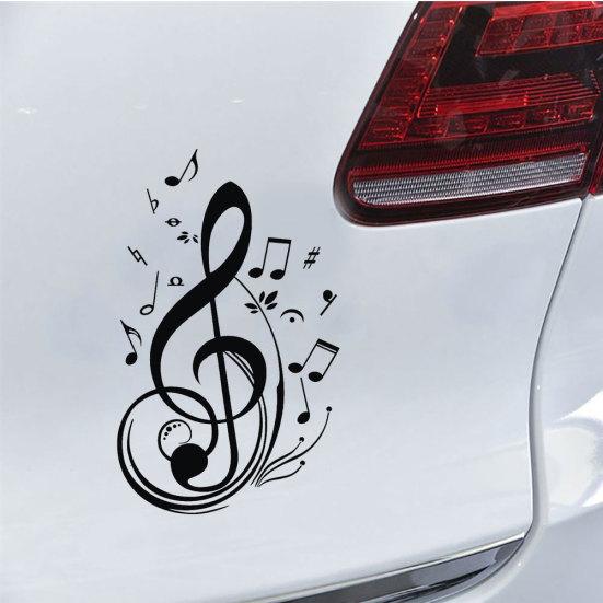 Musiknoter Hemdekal Bilar Decor Sticker Laptop Lastbil Fönstervägg Bumper
