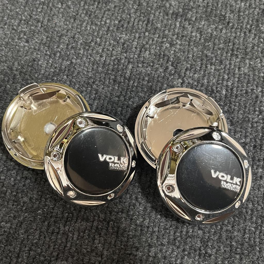 4pcs/Lot 68mm Car Wheel Hub Center Caps Flower High Caps Fit 45mm Volk Rays Racing Emblem Badge Stickers Car Styling Accessories