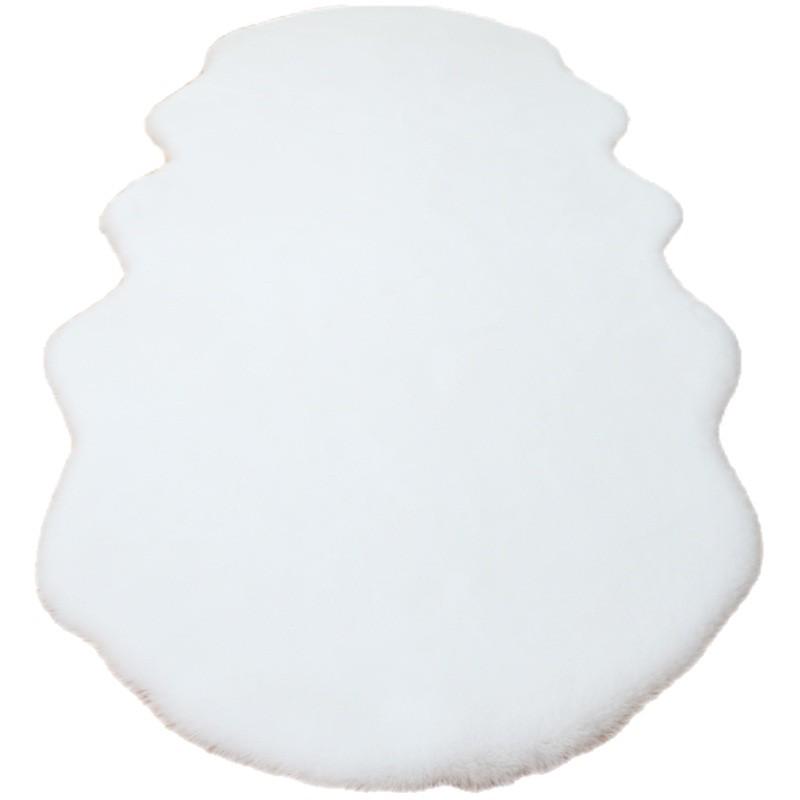 Neuer, unregelmäßiger Plüschteppich aus Kaninchenfellimitat für Schlafzimmer, Wohnzimmer, Erkerfenster oder neben dem Bett – dick und weich