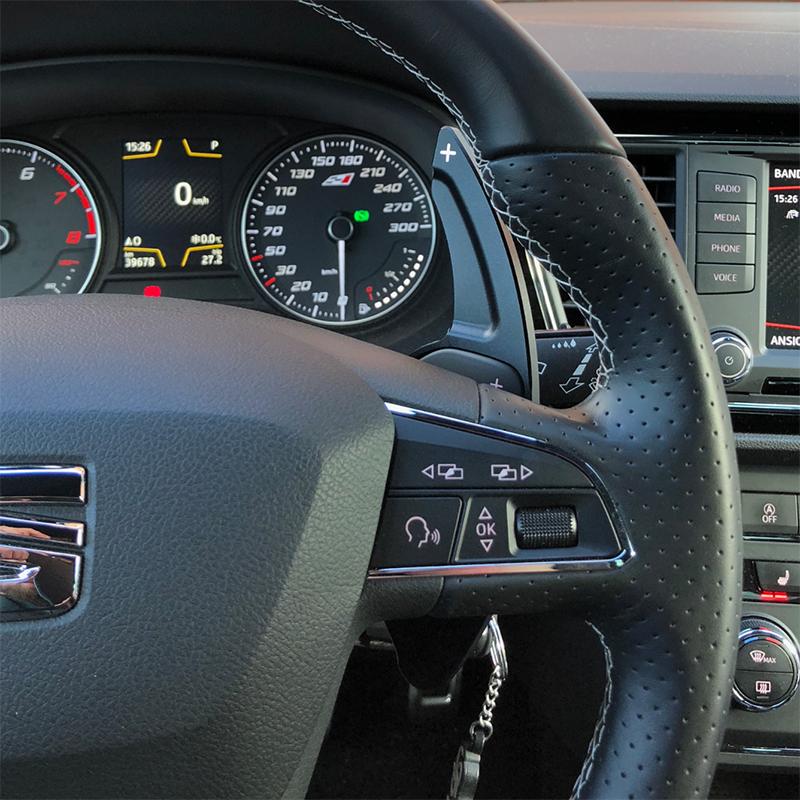 Przedłużenie dźwigni zmiany biegów w kierownicy dla Seat Leon Cupra 5F Ibiza 6F Arona Ateca Leon ST Alhambra aluminiowe łopatki zmiany biegów