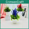 Artificial Green Lavender Plant Round Pot Potted Plant For Office Room Living