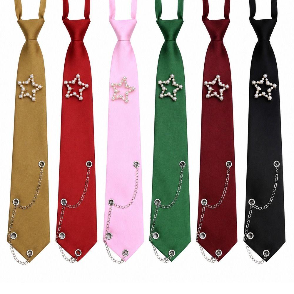 Punk JK Neck Tie Pre-tied Bowtie Fashion Cravat  for Men Women