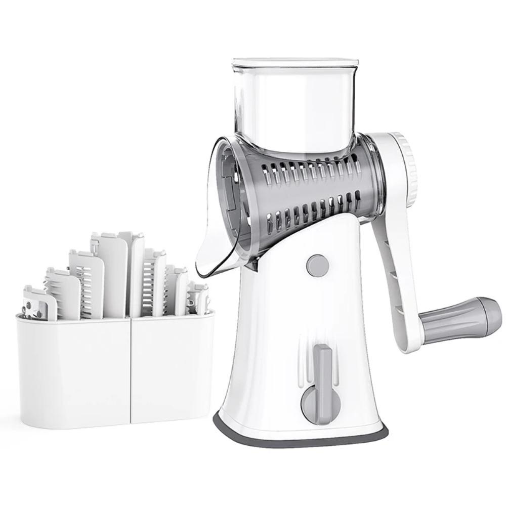 5 in 1 Drehkäsereibe Schredder Küche Mandoline Gemüse Julienne Slicer Waffelschneider Nuss Chopper JT247