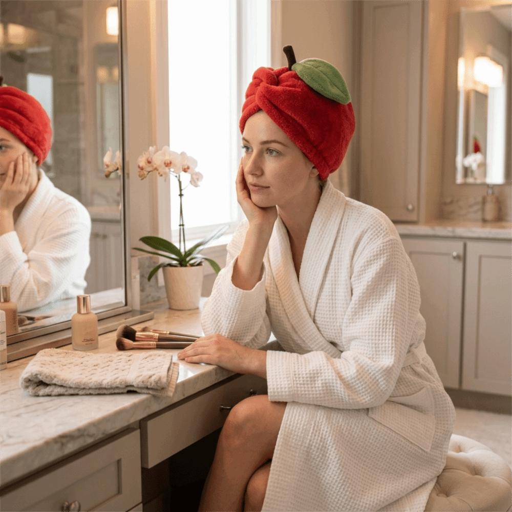 Super Absorbent Hair Drying Cap Coral Fleece Hair Drying Towel Durable Head Wrap Bath Time