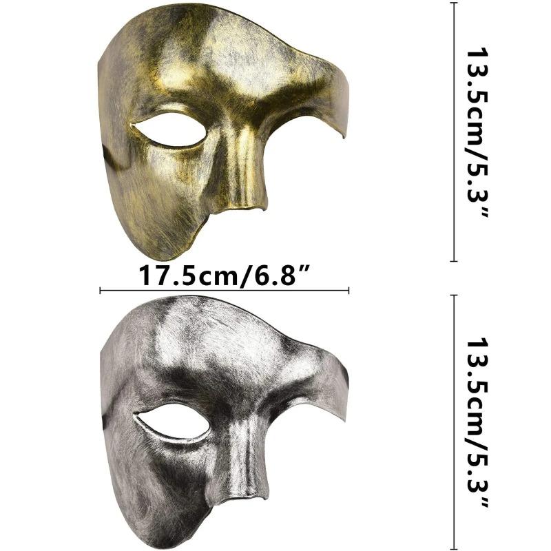 Carnival One-eyed Half-face Phantom Mask Vintage Antique Opera Phantom Dance Party Cosplay Costume Mask 2025