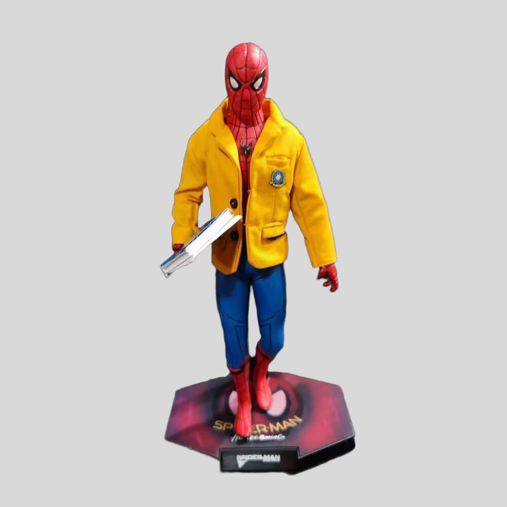

18CM Avengers Spider Man Homecoming Season Handmade Set Spider Man Real Clothes Double Headed Sculpture Movie Handmade Model