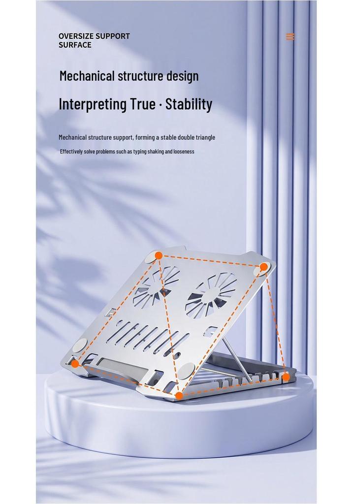 All-Metal Universal Folding Laptop & Tablet Stand with Heat Dissipation