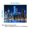 New York Manhattan Night Skyline Tapestry, Aesthetic Wall Hanging for Bedroom & Dorm