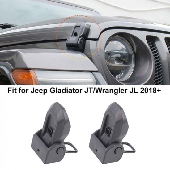 2Pcs REPLACEMENT Hood Latch Hood Catch Lock Kit for 2018-23 Jeep Wrangler JL JT