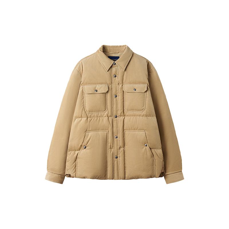 Teenie Weenie Men s Duck Down Lapel Jacket L бежевый