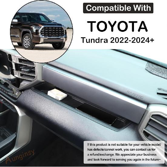 Aunginsy Co-Pilot Dashboard Organizer Tray Compatible with Toyota Tundra 2022-2026, Car Center Console Dashboard Table Tray Passenger Side Glove