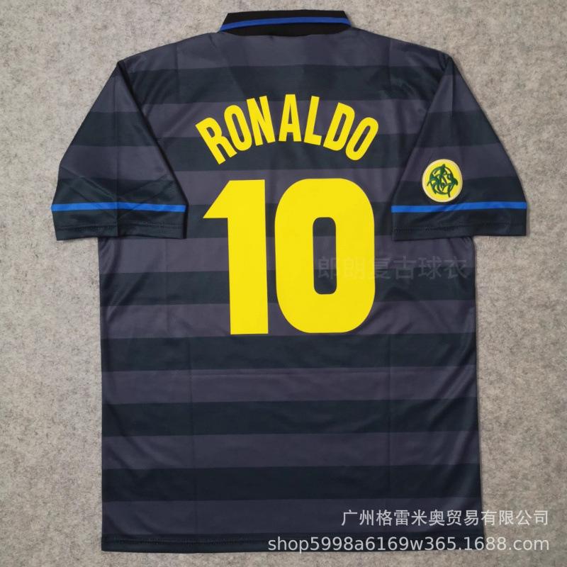 09-10 Inter Retro Jersey Ronaldo Inter Milan 2001/02 Jersey Football Jersey