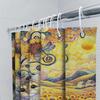 Colorful Sunflowers Cat Print Shower Curtain for Bathroom Decoration 3D High-Definition Printed Waterproof Fabric Available In V