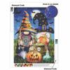 Diamond Art Painting Kit Halloween Gnomes Pumpkin Cauldron Pattern DIY Full Drill Canvas Relaxing Craft Gift for Adults Home Decor Art