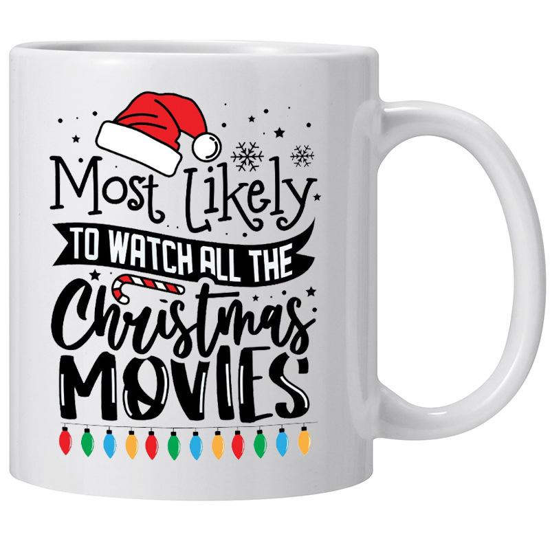 Christmas Christmas Ceramic Coffee Mug Santa Tea Mug Movies Tree Mug