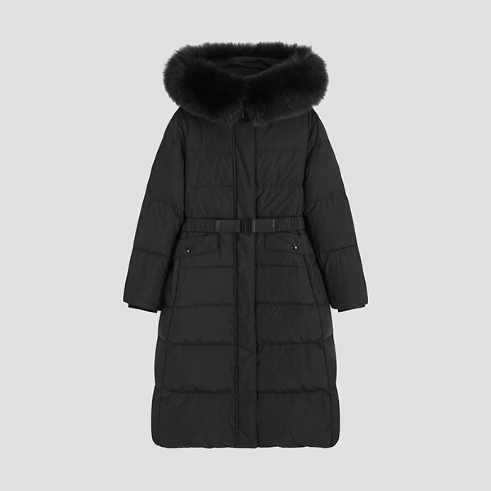 

She S miSS Fox Fur Duck Down Long Padded Jumper SSdjpo42010 Bk blacks/55