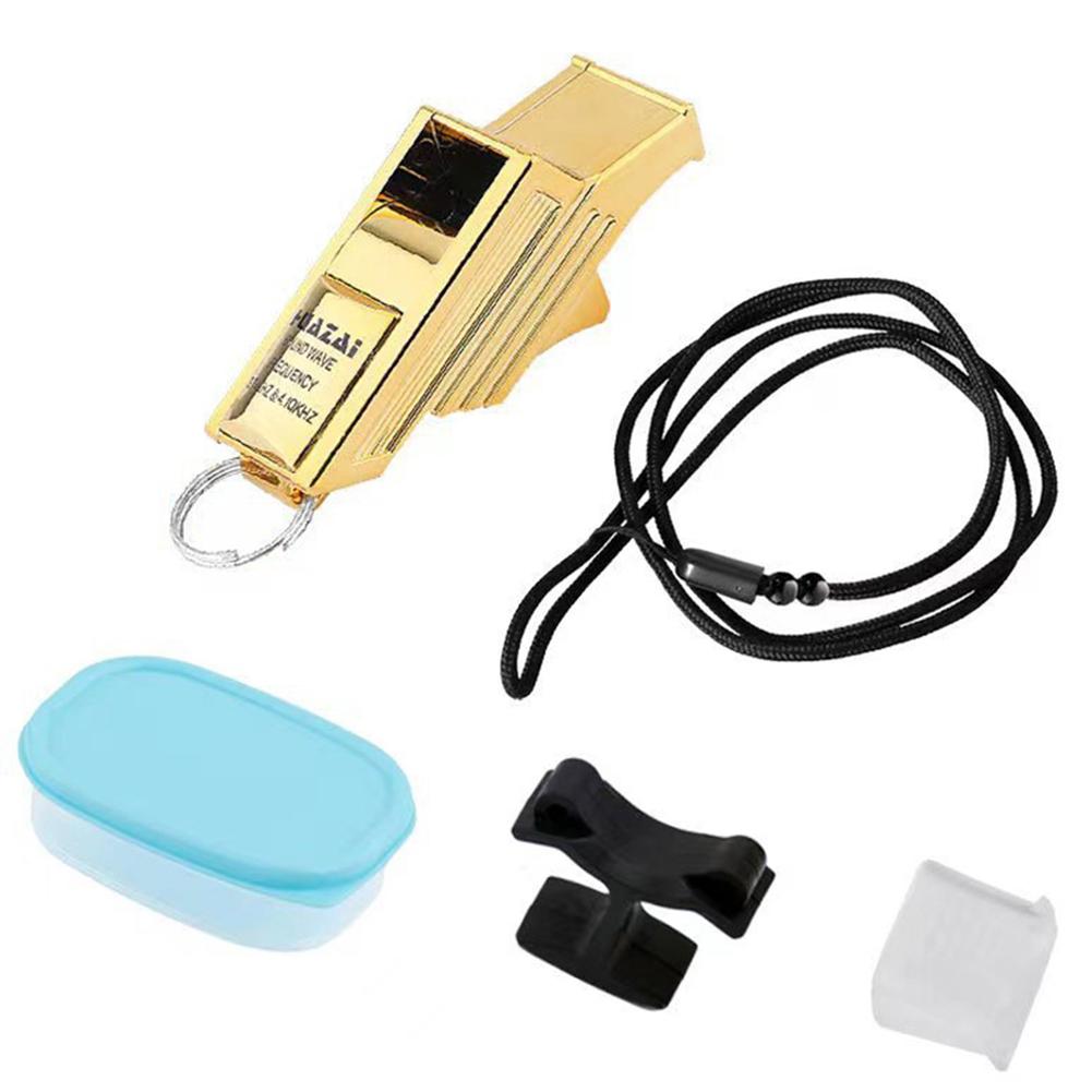 Professional Soccer Referee Whistles Gold/Silver Big Sound Football Whistles Seedless Plastic Whistles Basketball Whistles
