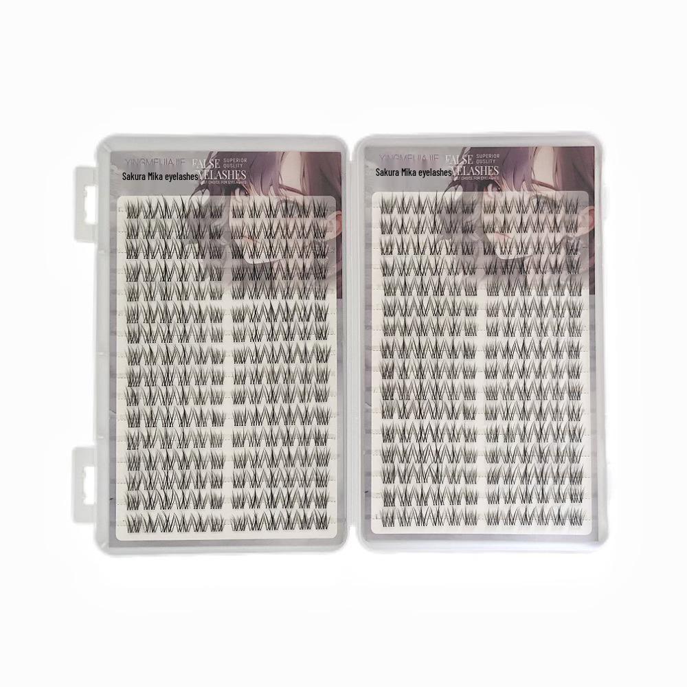 Ying Mei Jia Jiejie Sunflower Fluffy White Individual Cluster False Eyelashes - Beginner Korean Style