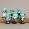 6pcs/set Anime new hatsune miku figure mini character ornaments kawai hatsune table decoration for home adult toy child gifts