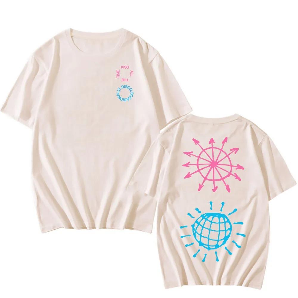Harry Styles Singer Design Print Tshirt Kiss All The Time Disco Occasionally Album Graphic Tees Oneck Short Sleeve Male Shirt