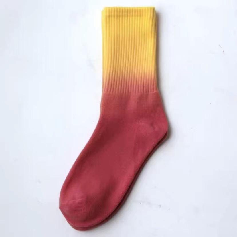 

Модні Шкарпетки з Градієнтом Tie-Dye від Бренда Середньої Довжини до Труби Однотонні Шкарпетки для Вуличного Скейтбордингу Баскетболу Шкарпетки з Відкритими Пальцями One size fits all