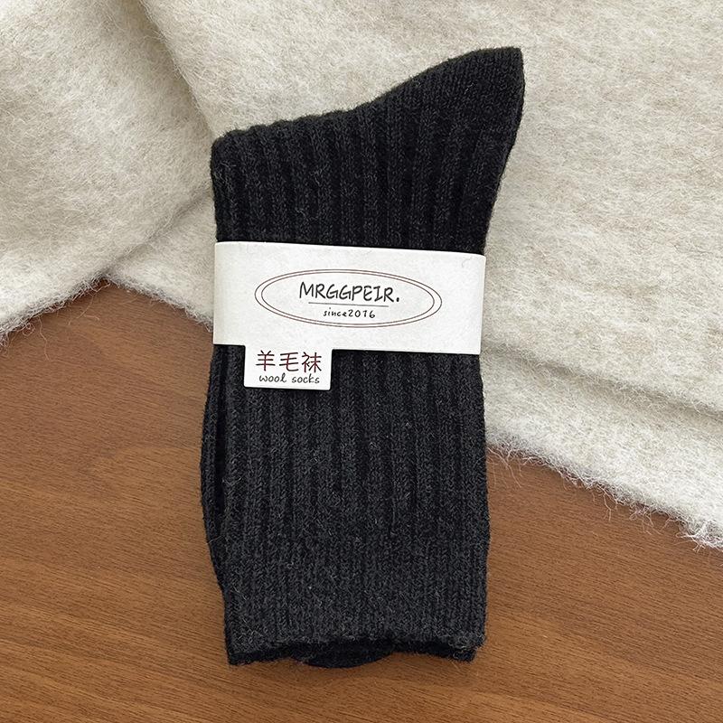 

Wool Socks Children S Season Warm Maillard Stacking Socks Fleece Thickened Cashmere Stockings Winter Tube Socks Women One size чорний