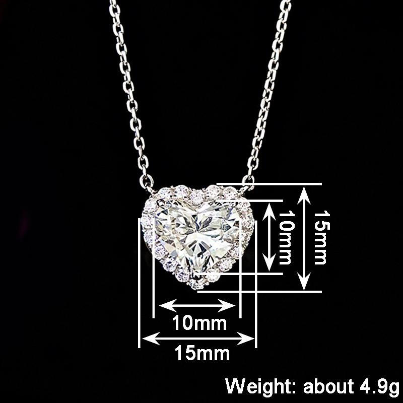 Xiaomi Huitan Heart Women Pendant Necklace Romantic Wedding Party Simple Style Accessories Inlaid Shining CZ Fashion Lady Jewelry Gift