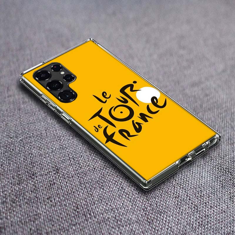 T-Tour De France Bicycle Phone Case For Samsung Galaxy S24 S23 S21 S20 FE S22 S26 Ultra S25 Edge S10 Plus Cover Clear TPU Capa S