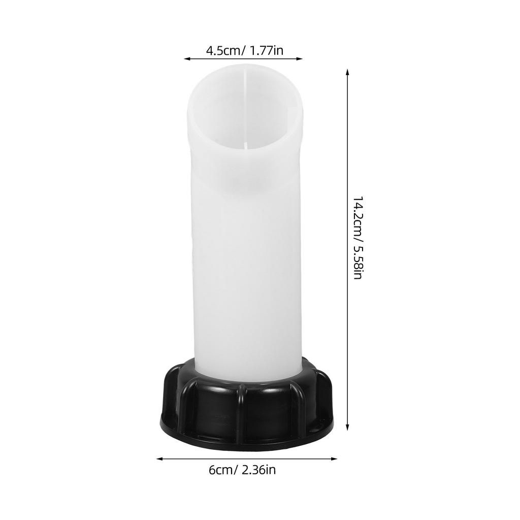 Ibc Ton Barrel Valve Adapter 60Mm Black Cap Sturdy Drain Pipe Fitting Efficient Leakproof Connector for Water Tank Hose