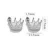 5pcs Sun 304 Stainless Steel Charms Cute Flower Crown Pendant Exquisite Compact Pendant Necklace Jewelry Accessories 14mm X 10mm