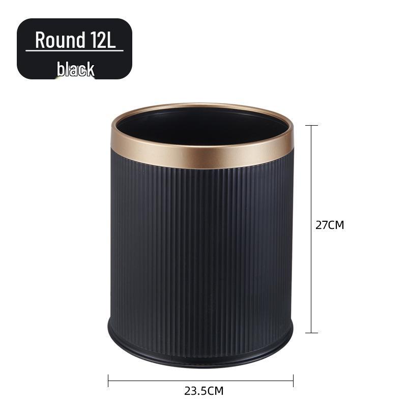 Sleek Lidless Trash Can for Living Room, Kitchen, Office, or Hotel