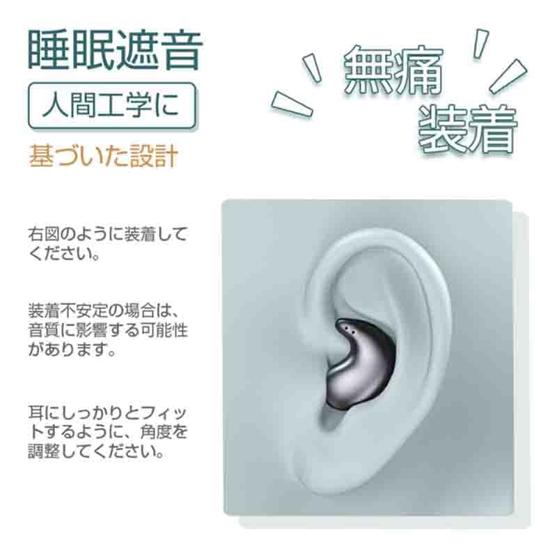 [New for 2025 & Improved Sleep] Bluetooth 5.3 Earphones for Sleeping, Pain-Free Sleeping, Day and Night Use, 3g Lightweight, Compact, Binaural,